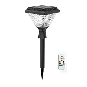 Homehop 10W Solar Led Lights for Home Garden Outdoor Decoration Spike Lamp Waterproof Path Lights with Remote for Patio (RGB)