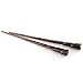 Evolatree - Pair Of Hand Carved Wide Cut Spiral Sono Wood High Gloss Hair Chopsticks - 7.5"