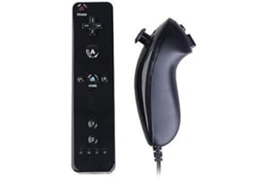 BASOYO Motion Plus Telecomando e Nunchuck Controller Set Combo Per Nintendo Classic Wii Giochi