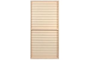 ALSINO V77 Vitrine Murale | 41 x 102 x 5 cm | en Bois de Bouleau Non Traité | 22 Étagères | 4 Vitres Coulissantes altuglas | Collection | Miniatures | pour Dé à Coudre