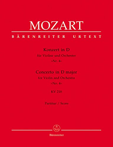 Konzert 4 d-Dur KV 218. Violine, Orchester