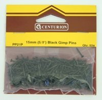 Preisvergleich Produktbild CENTURION pp21p schwarz Gimp Pins, mehrfarbig, 15 mm