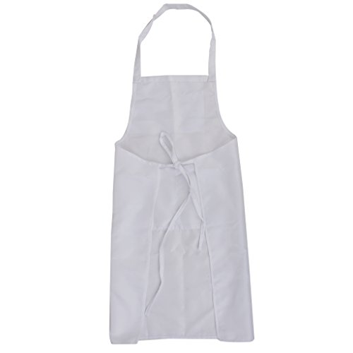 Schürze Kochschürze Latzschürze Arbeitskleidung 73cm x 62cm – Weiß - 4