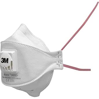 3M 9332+ Aura Insulation and Hardwood Respirator, FFP3, Valved