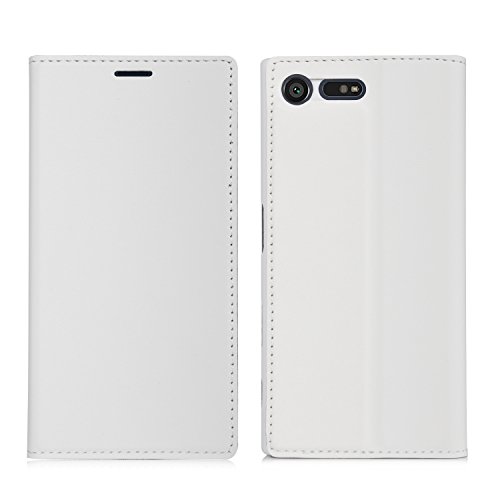 Sony Xperia X Compact Hülle,IVSO Hohe Qualität Advanced Shock Absorption Technology Case Folio Tasche Cover für Sony Xperia X Compact Smartphone 11,7 cm (4,6 Zoll) (Für Sony Xperia X Compact, Weiß)