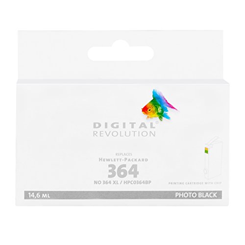 Digital Revolution Tintenpatrone | HP 364 foto schwarz | kompatible XXXL Druckerpatrone | 14,6 ml | Tintenpatrone passend für HP Deskjet, HP Officejet, HP Photosmart - 3
