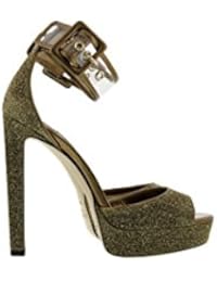 JIMMY CHOO MUJER MAYNER130RPXGOLDCLEAR ORO CUERO SANDALIAS