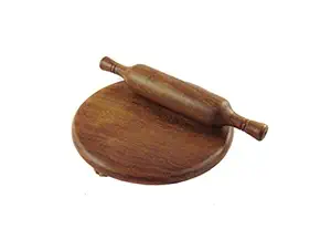 STS Wooden Chakla Belan Toy for Kids - Brown