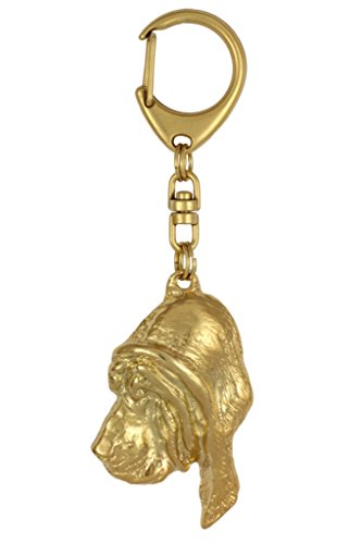 Preisvergleich Produktbild Bloodhound, Feingehalt 999, Hund, Gold, Schmuckanhänger, Anhänger, Schlüsselanhänger, Limitierte Edition, Art Dog
