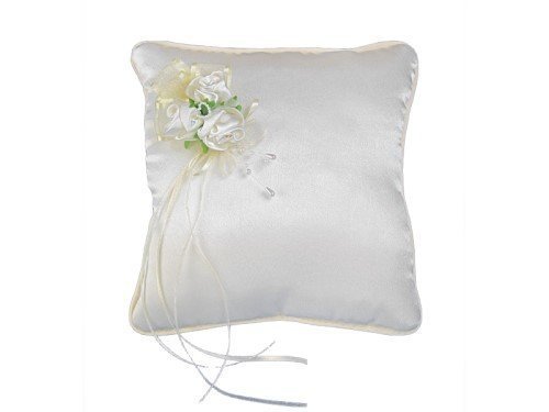 Ringkissen creme mit Rosen Hochzeit Eheringe