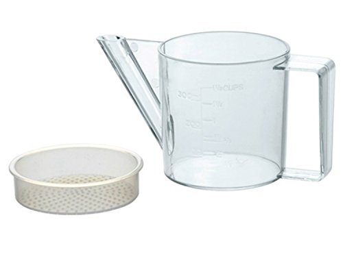 Fett-Trenn-Kanne - Fettabschneider - Fetttrenner - Fettabschöpfer - Fett-Trennkanne - Fettweg Kännchen - Sauciere - Trennsauciere - mit Auffangsieb - Sieb - 300ml