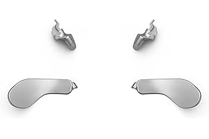 Meijunter 4 piezas Palas Traseras de Metal Compatible con Mando PS5 Edge, Botones Traseros Metálicos Pala Trasera de Gatillo Intercambiable Accesorios de Repuesto (Plata)