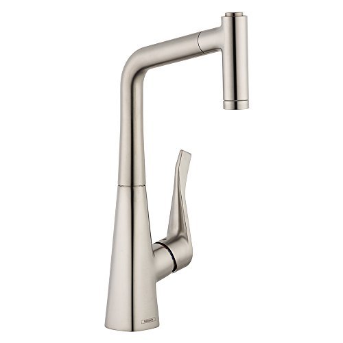 Hansgrohe 04508800 Metris Prep Kitchen Faucet With Pull Out Steel