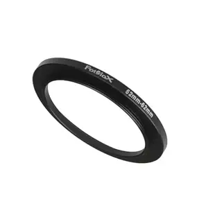 Fotodiox Metal Step Up Ring Filter Adapter, Anodized Black Aluminum 52mm-62mm, 52-62 mm