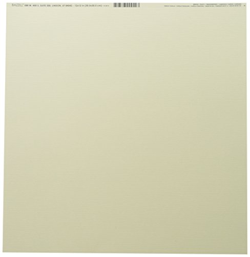 BazzillBasics Paper 25 ScrapBooking Sheets Canvas Texture, French Vanilla, Beige