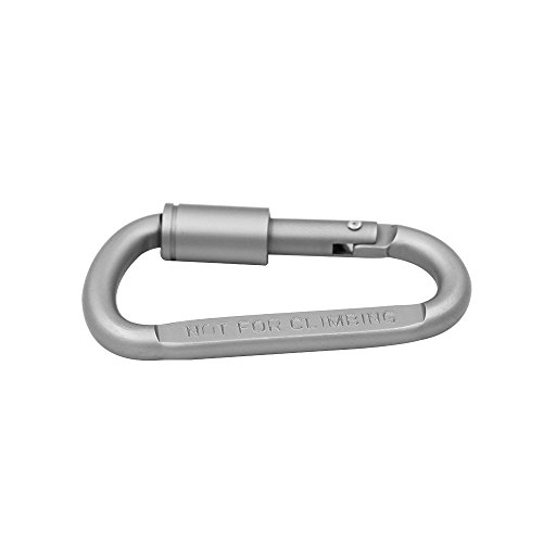 Aluminium Karabiner Schlüsselanhänger D-Ring Locking Karabiner-Haken Lock Schlüsselanhänger für Camping Wandern Angeln Reisen Outdoor Titan EDC Gear (6 Zählen) - 2