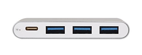 StilGut USB Typ C Multiport Adapter mit Ladefunktion, 3-Port USB 3.0 für Apple 12″ Retina MacBook und Chromebook Pixel, Silber - 3
