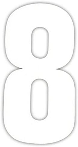 WHLWHL 5 x 'Number 8' Wheelie Bin Numbers Self Adhesive Stickers