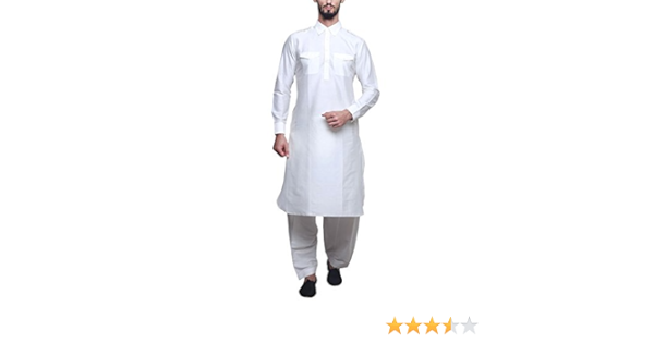 white pathani dress pattern