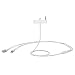 Produktbild OKCS Lightning Y Audiokabel Ladekabel/Datenkabel 8 Pin AUX USB kompatibel mit iPhone 6 Plus, 6s Plus - in Weiß