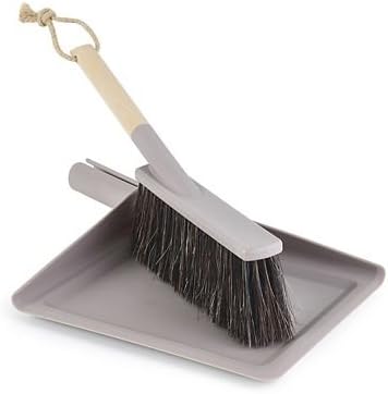 Smart Microfiber System Natural Bristle Dustpan and Brush Set