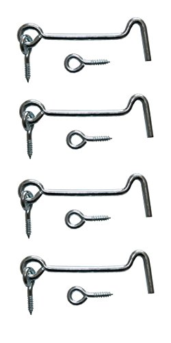 Preisvergleich Produktbild Sturmhaken Kistenhaken Haken 80 mm 4 Stück silber (0104)