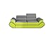 Produktbild BMF Genesis Qualität 3 2 1-Sitzer-Sofa Suite Set in Kunstleder oder Stoff – Elegance Line – Jeder Farbe, Kunstleder, grün, 2-Sitzer