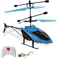 KIDZYMON® RC Helicopter with Hand Gravity Sensor, Flying Remote Control Helicopter Toy, Charging Helicopter with 3D Light & Safety Sensor for Kids Age 4+ Years I Pack of 1 Helicopter Blue col