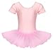Produktbild tanzmuster Kinder Ballett Trikot Ballettanzug Alina mit Tutu-Röckchen - Balletttutu aus 3-lagigem Tüll. Zauberhaftes Ballettkleid für Mädchen in hellrosa, Größe:92/98