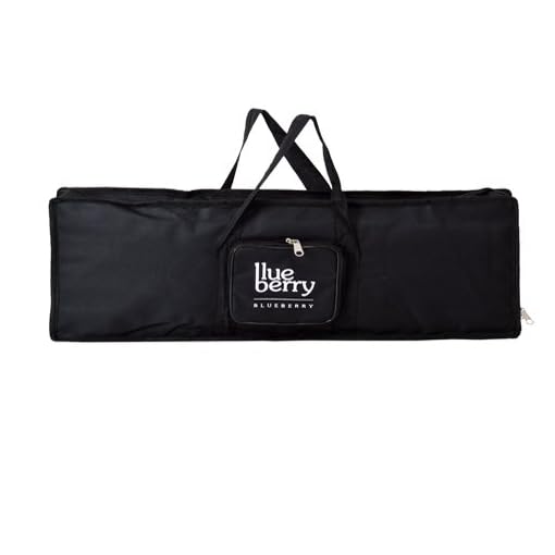 Blueberry KB-20 Padded Gig Cover Keyboard Bag Compatible with Casio SA-78, SA-77, SA-76, SA-80, SA-81 Keyboard Models (Black) - Image 4
