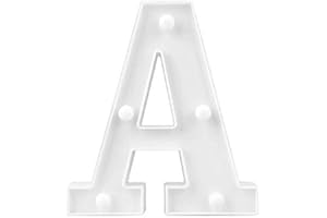 KOPPER-24 LED Deko Buchstaben - 22 cm A-Z - mit warmen Licht - Lampe beleuchtet Hinstellen Hochzeit Schriftzug Wort Love Home Batterie Lechtdeko Alphabet Ja Liebe Romantisch Wohnzimmer Bar Leuchtbuchstaben (A)