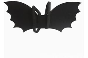 Proumhang Aile de Cape d'Halloween pour Enfants,Ailes de Chauve-Souris pour Enfants de 0 à 8 Ans,Accessoires de Cosplay,Décorations d'Halloween Cape de Chauve-Souris,Noir,S(0-5 ans),48cm x 20cm