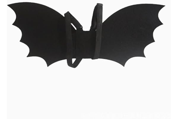 Proumhang Aile de Cape d'Halloween pour Enfants,Ailes de Chauve-Souris pour Enfants de 0 à 8 Ans,Accessoires de Cosplay,Décorations d'Halloween Cape de Chauve-Souris,Noir,M(6-15 ans),67cm x 32cm