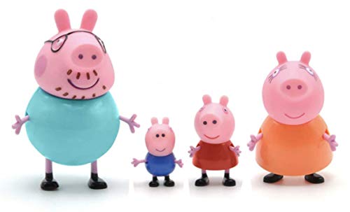 Fancydresswale Peppa Pig George Guinea Pig Family Package dad mom 4pcs / Set / Figures Original Pelucia Anime Toys for Children Christmas Gift Toys