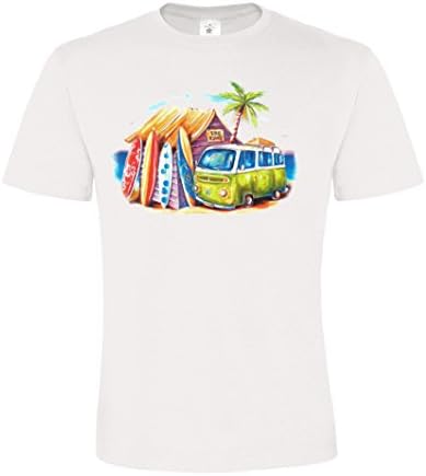 Streetwear - Greenie - VW Bus - Mens Hippie & Surfer T-Shirt - Regular fit