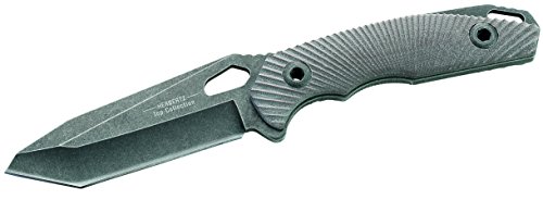 Herbertz Top Collection Uni - Coltello da Cintura Stone Wash Finish Lunghezza Totale: 22.5 cm Coltello, Grigio, M