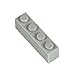 Produktbild q-bricks 4 x 1-stud Bausteine lose Pack (500 Stk, Fenster grau)