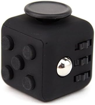Focus Cube - (6 Colors) Fidget Cube Toy For Anxiety Stress Relief Attention Focus For Children / Adult Gift ADHD (Black)