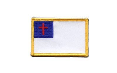 Preisvergleich Produktbild Aufnäher Patch Flagge Christenflagge - 8 x 6 cm