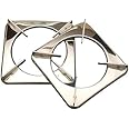 DAILY VRK Gas Support - Square Pan Support, LPG Stove Stand, Chula Stove Burner Holder, Set of 2, Stainless Steel