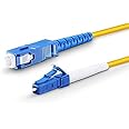 Hanutech Simplex Single Mode SC/PC-LC Optical Fiber Patch Cord (5 Meter, LC to SC)