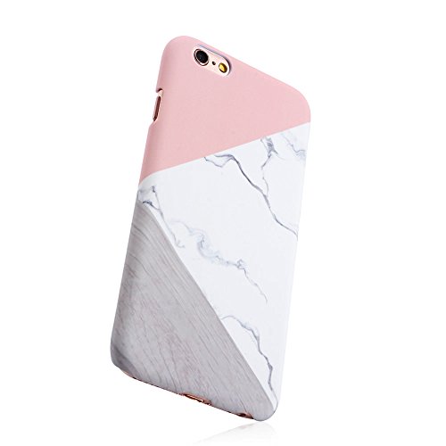 iPhone 7 Plus Case,iPhone 8 Plus 5.5 inch Case,Premium Anti-Scratch PC Hard [Granite Marble Natural Stone] and [Textured Pattern Gloss] Slim Thin Back Case Cover for iPhone 7 Plus/iPhone 8 Plus (5.5 inch) - Colour Pink