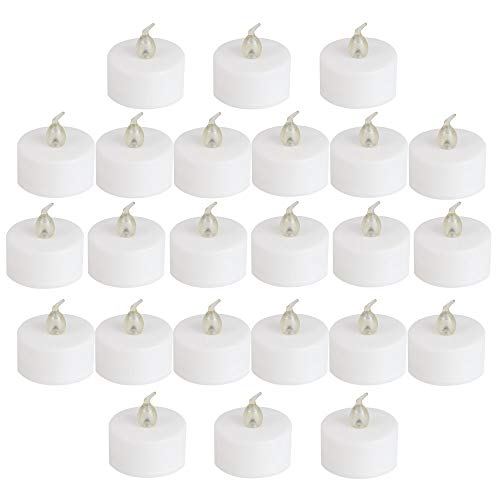 Preisvergleich Produktbild LYTIVAGEN 24 Stück LED Kerzenlicht Wiederverwendbare elektronische Kerzenlicht Romantischer Flackern Teelichter LED Kerzen für Weihnachtsbaum, Hochzeit, Party Dekoration(Warmes Gelbes Kerzenlicht)