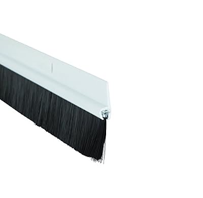 STORMGUARD Calfeutrer Bas de porte sol en PVC Brosse - Blanc 838mm x 40mm x 6mm