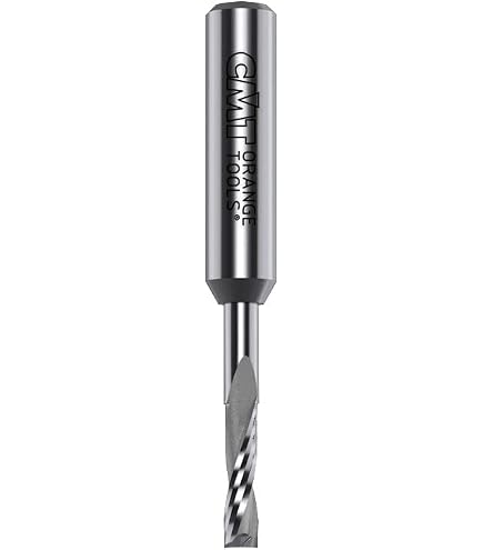 Yonico 32012-SC 1/8-Inch Diameter O Flute Downcut Spiral End Mill Cnc Router Bit 1 4 Inch Shank