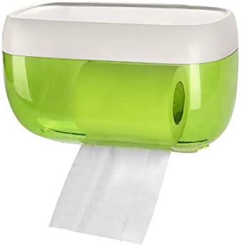 SdoubxM Storage Boxes Holder for Tissue Paper Waterproof Plastic Wall Mounted Tissue Paper Storage Box Case Bathroom Decor - Green