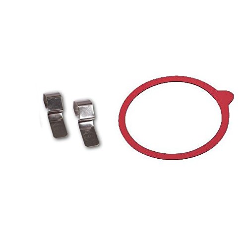 Viva Haushaltswaren – 6 x kleines Weckglas/Einmachglas 250 ml mit Deckel in Sturzform, leeres Rundrandglas zum Einkochen – als Marmeladenglas, Dessertglas (inkl. Klammern, Ringen & Trichter) - 5