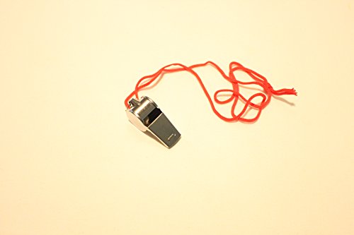 10 Trillerpfeifen aus Metall mit Kordel Pfeife Schiedsrichter Mitgebsel Kindergeburtstag - 4