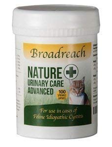 Broadreach Nature + Urinario, Cistitis y Calmante Suplemento para Gatos - Galardonado Producto Naturales Ingredientes - Avanzado UK Veterinario Fórmula - 100 Capsulas