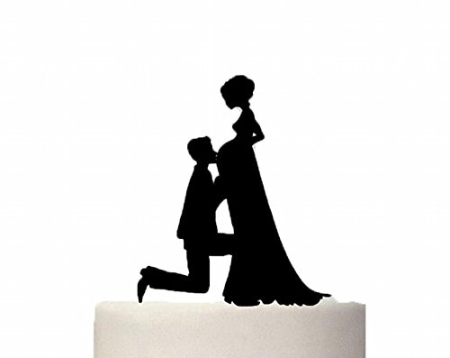 buydirect Herr Frau Acryl Tortenaufsatz Hochzeit Dekoration Romantische Braut Bräutigam Kuchen Zubehör Partyzubehör schwarz 15 x 15 cm Familie